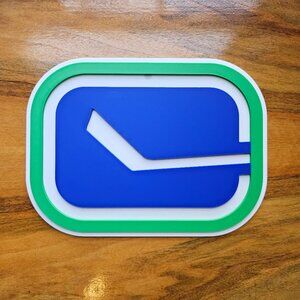 Vancouver Canucks Stick 3D Printed Sign